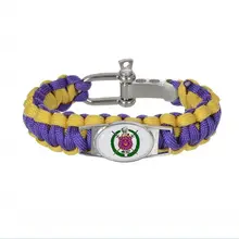 Пользовательские греческие буквы 550 Паракорд браслеты Omegaa Psi Phi Fraternity регулируемый браслет выживания