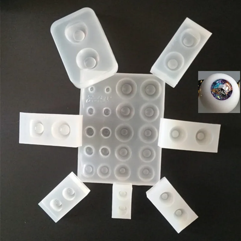 

Doll eyes mold resin eyes Round bottom pressure eye fundus silicone mold resin mold