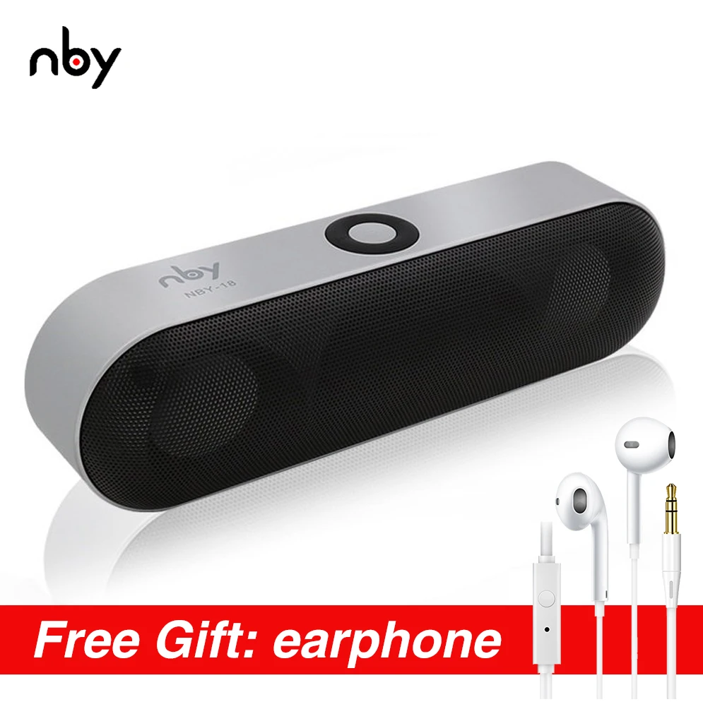 

nby-18 Protable Bluetooth Speaker with FM Radio Wireless 3D Stereo loudspeaker Surround Sound System Music Box Outdoor Speakers