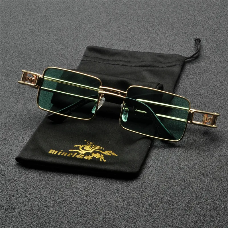 

2019 new Square punk Sunglasses Men Women Vintage clear lens Sunglass Brand Design Mirror Lens Luxury Quality Eyeglasses FML