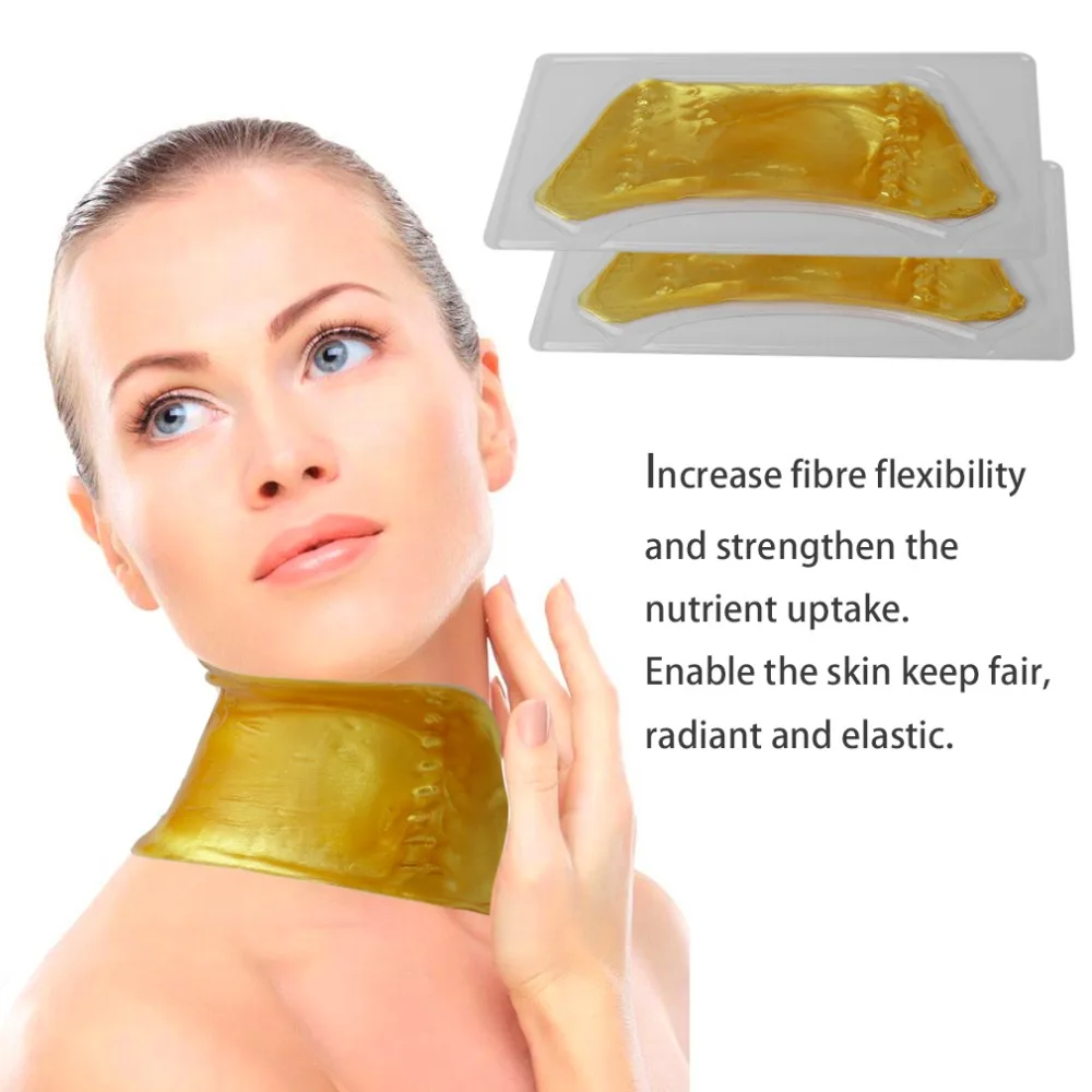 

Natural Unisex Moisture Gold Neck Masks Personal Use Skin Care Whitening Moisturizing Crystal Moisture Neck Care Mask