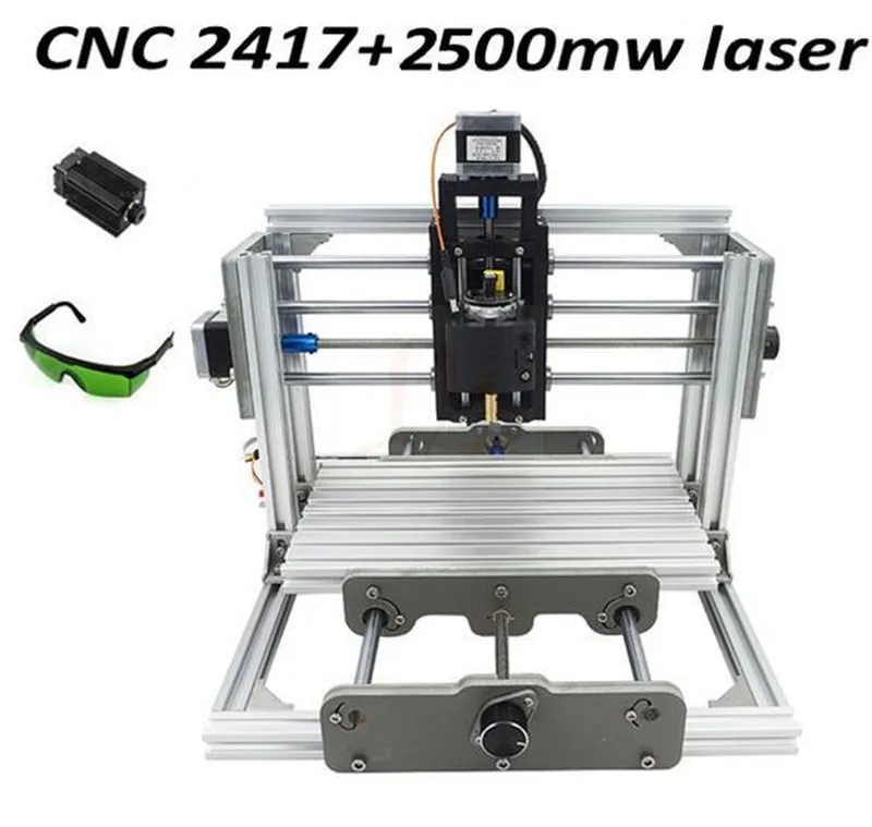 Россия нет налога разобранный пакет мини CNC 2417 + 2500 МВт лазерный CNC гравер