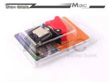 racing car flip Led Illuminated red cover toggle switch 12V 20A Car Electronics/Switch Panels-Flip-up Start/Ignition/Accessory)