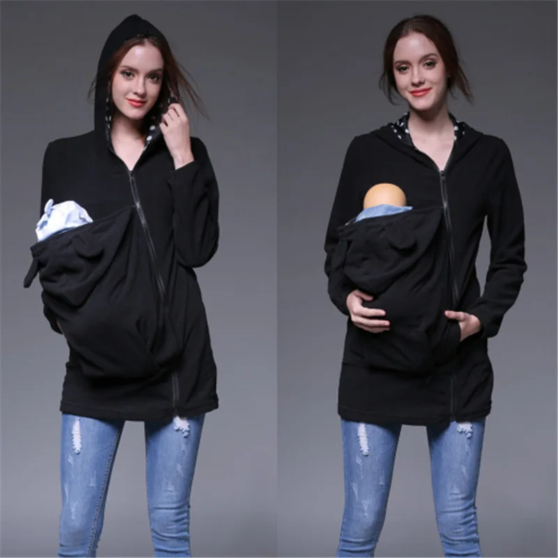 Belva 2017 New Maternity Hoodie Winter Cotton Baby Carriers Cardigan