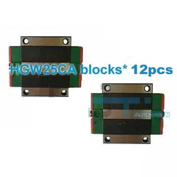 

12PCS New Original HIWIN Linear rail carriage HGW25CA # match with HGR25 Guideway