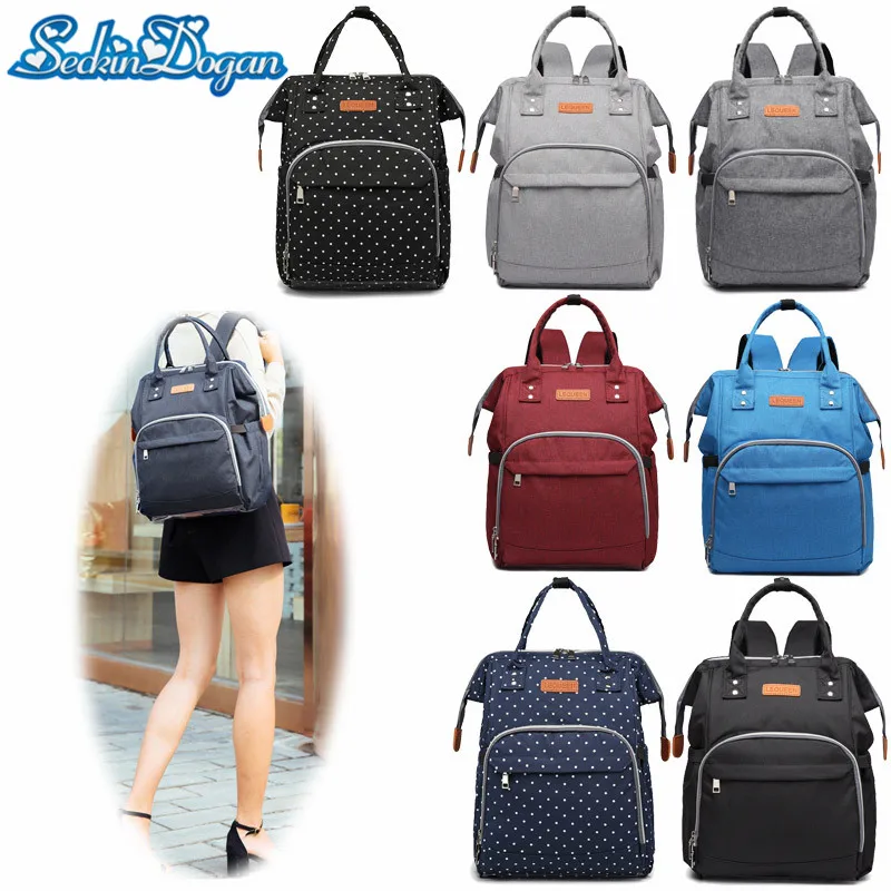 

SeckinDogan Baby Diaper Bag Fashion Mommy Diaper Bag Backpack Large Capacity Nappy Changing Bags Waterproof Care Mummy Bacckpack