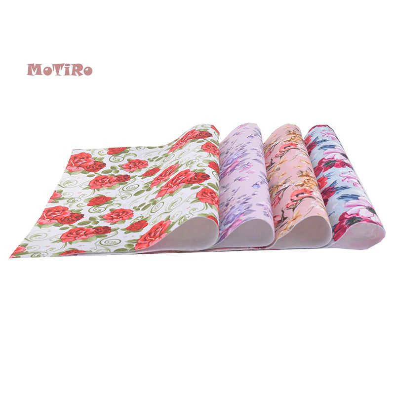 

MoTiRo,NonWoven Felt fabric,Floral Printed Felting For Kids,Polyester Craft Tissu for DIY Craft Needlework Handmade,4Pcs,40*45cm