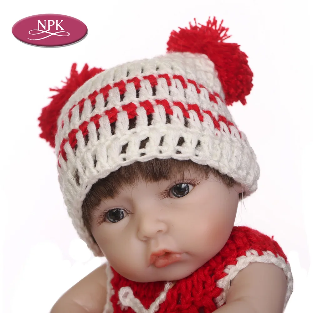 NPK 27CM MINI Baby Reborn Girl Doll Full SIlicone Vinyl Body Bathe Toys For Newborn Babies Toddler Child Best Gift 2018 Newest (3)