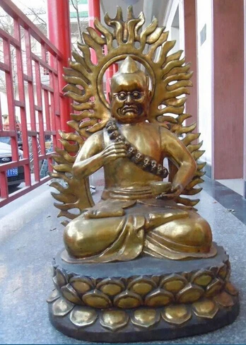 

B0602 32 Inch Chinese gilt bronze carved Esoteric Buddhism buddha Sculpture statue