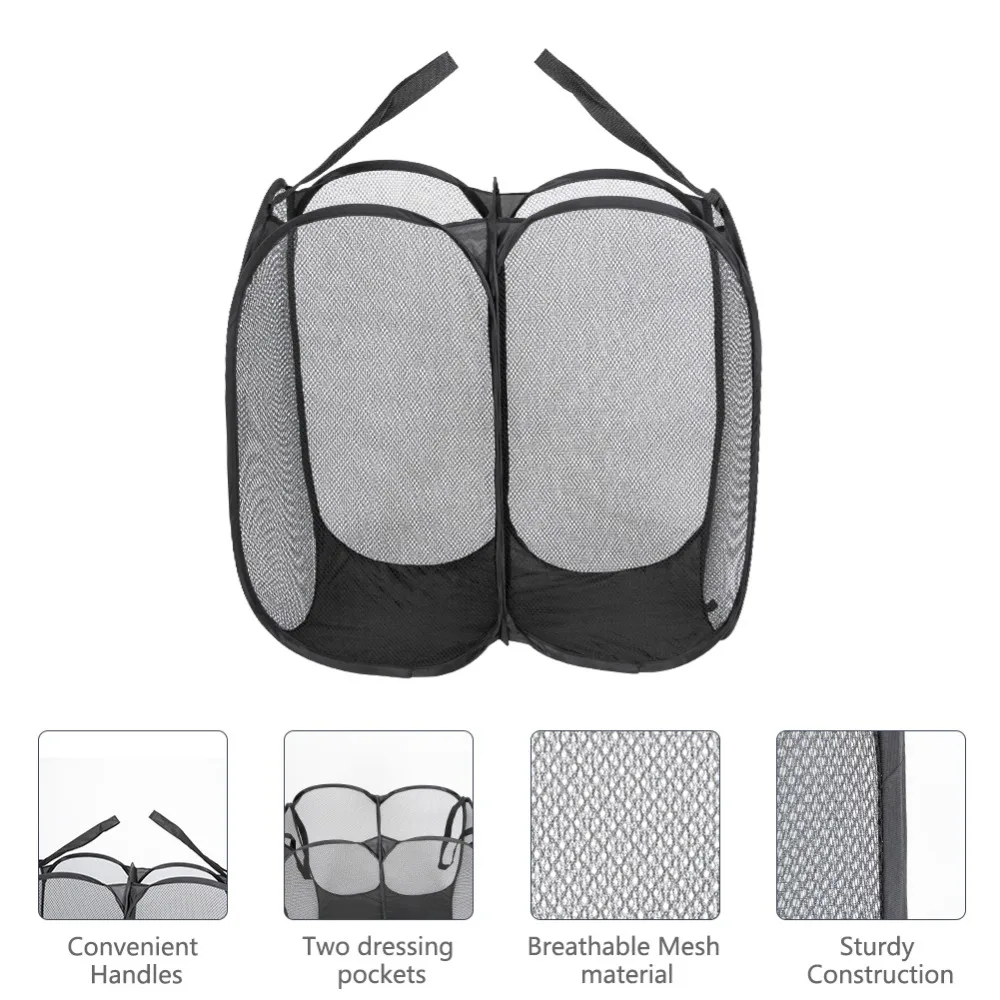 المحمولة المنبثقة غسل الملابس القذرة سلة الغسيل حقيبة طوي شبكة تخزين لعبة الحاويات منظمة المنزل التخزين المنزلية