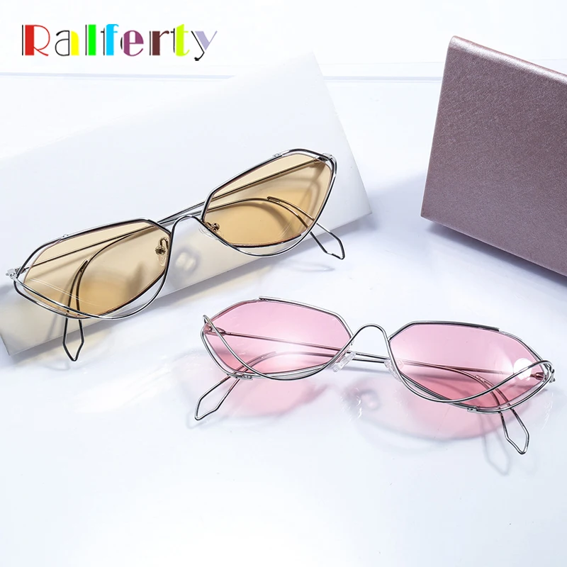 Ralferty 2018 уникальные нестандартные Солнцезащитные очки женские и мужские золотые