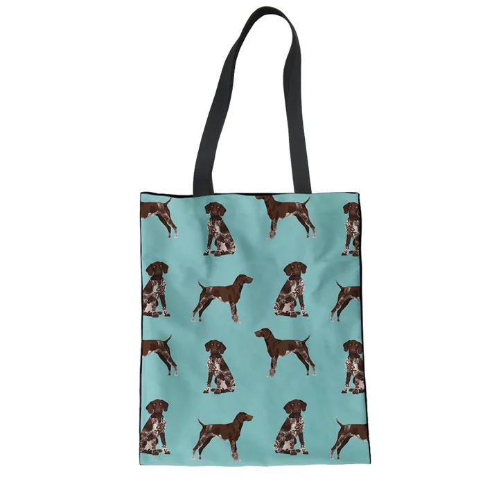 WHEREISART лабрадоры с принтами собак Женская холщовая рекламная сумка для покупок Женская пляжная сумка для девушек портативный складной дропшиппинг - Цвет: LMF5934Z22