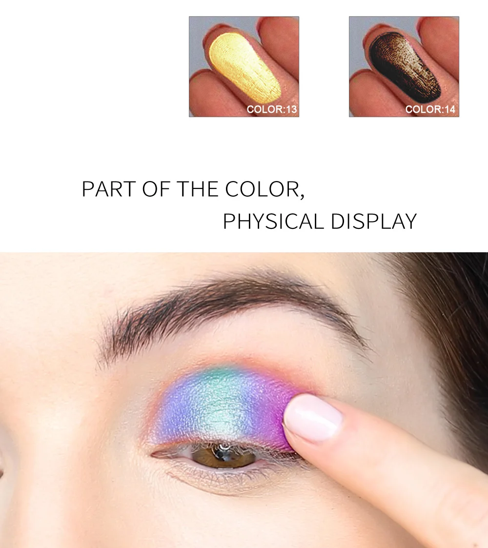 LULAA, 14 цветов, мерцающие монохромные гелевые тени для век, крем, Осветляющий пигмент, блестящий Хайлайтер для глаз, губ, макияжа лица, TSLM2