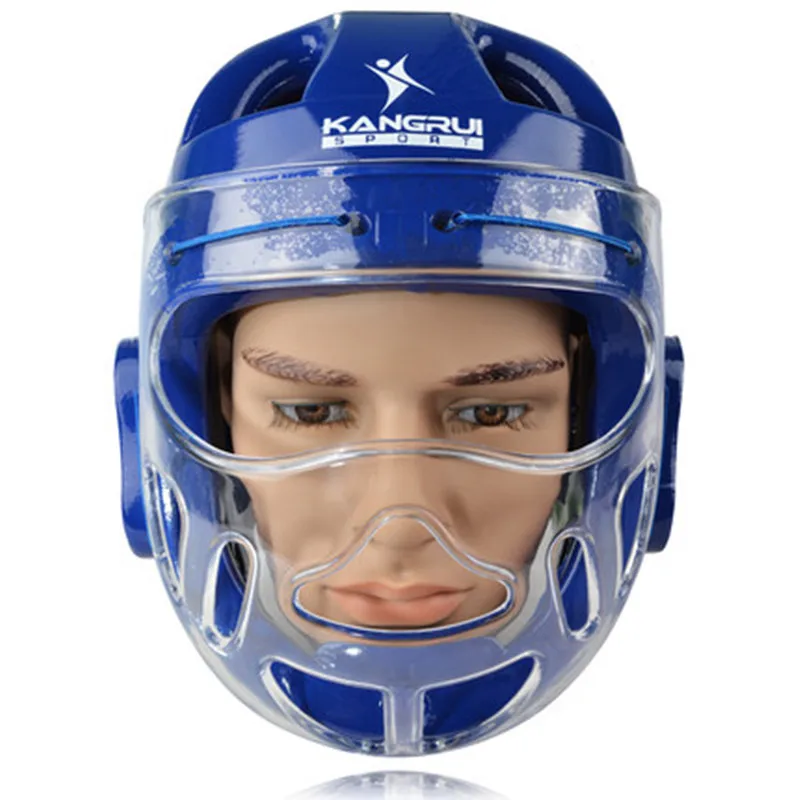 

Full closed karate Taekwondo Helmet TKD headgear MMA kicking head protector professional Training muay thai helmets with mask