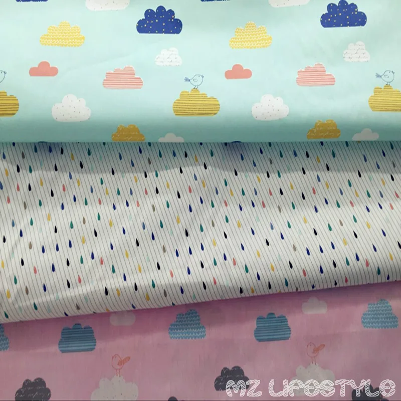 Buy 100*160cm printed Clouds baby cotton quilting