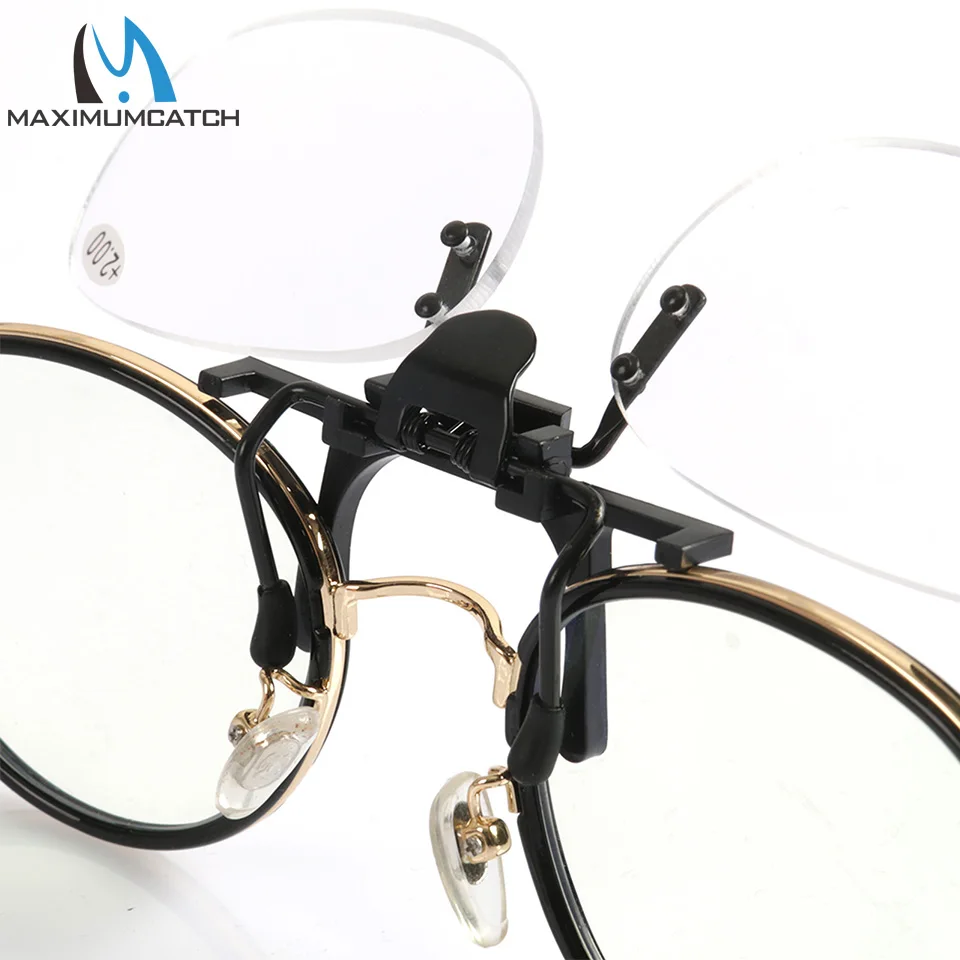 Maximumcatch квадратные очки без оправы с зажимом для дальнозоркости портативные очки для чтения+ 1,5+ 2,0+ 2,5
