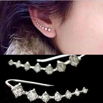 Kittenup 2016 new fashion Seven stars Trendy Jewelry Beautifully Ear row Accessories line type Earrings for women EH0282