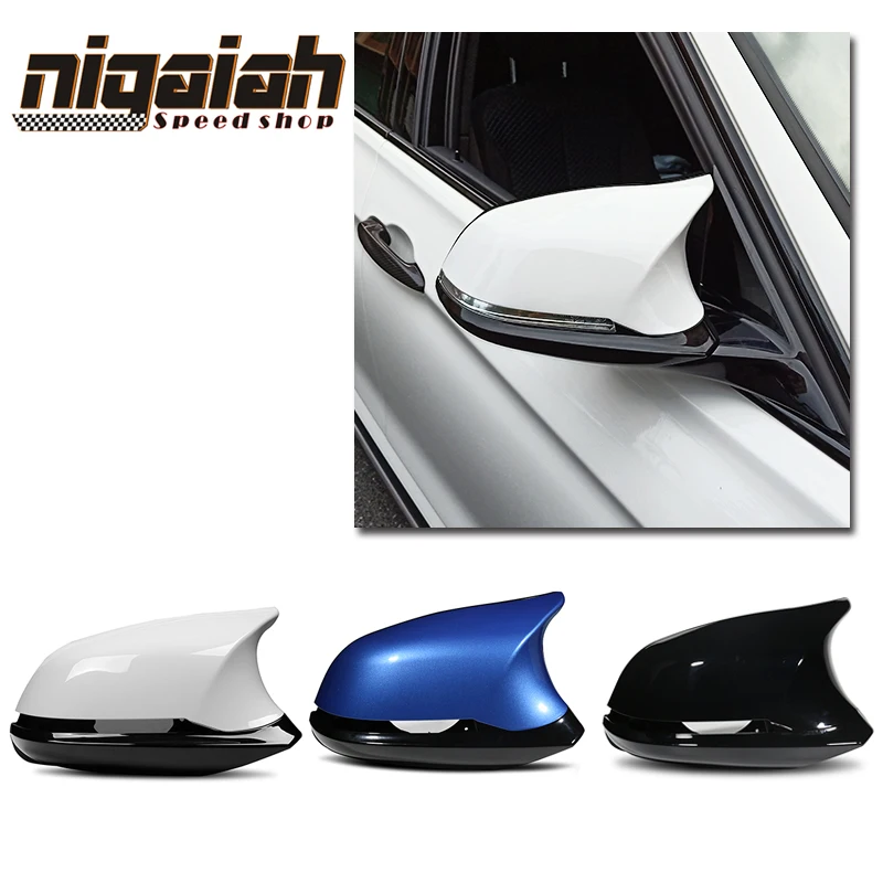 3d Replacement 6pcs Car Styling Glossy Black Abs Rear View Side