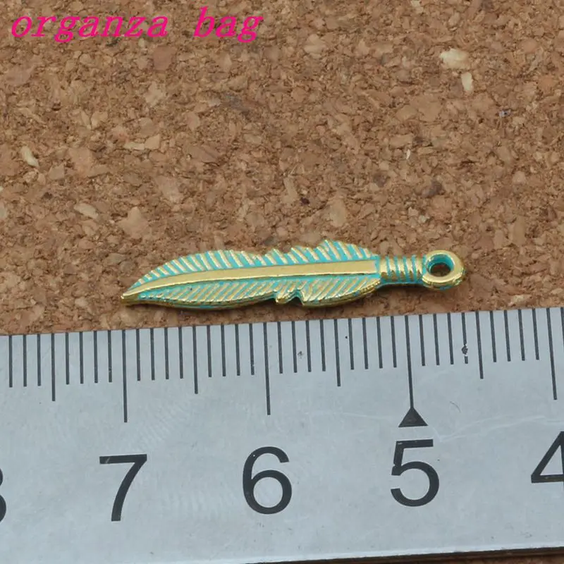 150Pcs Feather Charms Pendants For Jewelry Making, Earrings, Necklace And Bracelet 5.5x24.5mm A-378