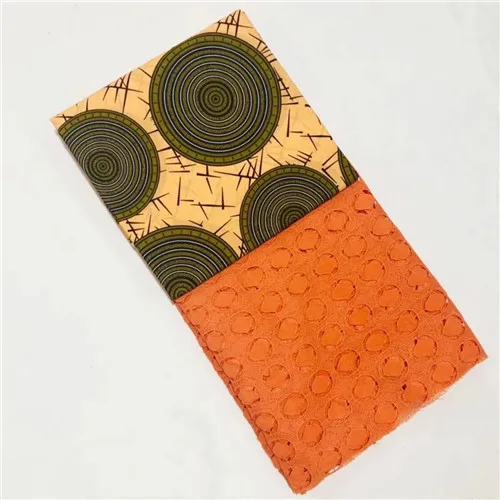 Красивая африканская кружевная ткань Швейцарский хлопок сухая java восковая ткань высокого качества Швейцарский Кружевной материал для платья 3+ 2,5 ярдов XM03 - Цвет: same as picture