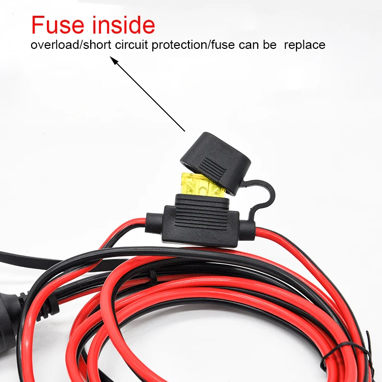 12V 24V женский розетка для автомобильного прикуривателя Батарея под кожу