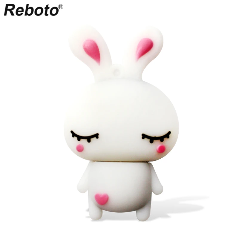 Cartoon Animal USB Flash Drive Little Rabbit Pen Drive Cartoon Rabbit Memory Stick Funny Pendrive 8GB 16GB 32GB 64GB U Disk