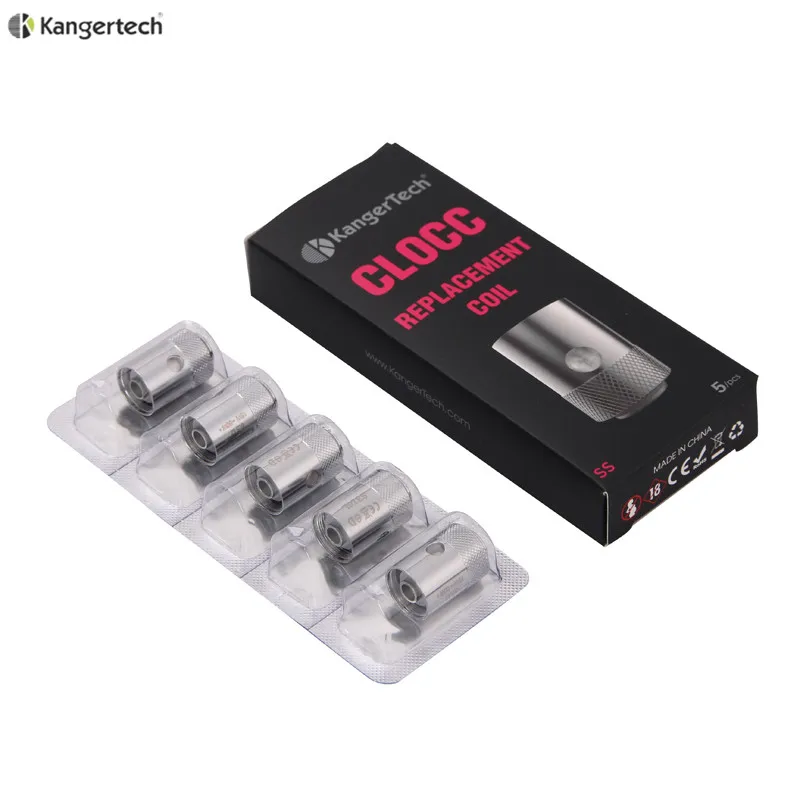 100% оригинал Kanger CLOCC катушки 0.5ohm SS316L 0.15ohm Ni200 1.0ohm замена головки катушки для CLTANK 5 шт./лот