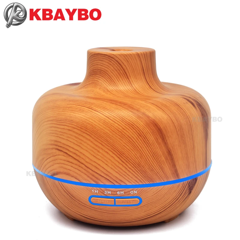 

400ml Ultrasonic Aromatherapy Diffuser Wood Grain Ultrasonic Cool Mist Humidifier for Office Home Bedroom Living Room