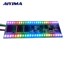 Aiyima 5 V indicador de nivel de Metro VU RGB Amplificador Junta MCU Pantalla Ajustable Patrón de Amplificadores de Canal Dual 24 LED DIY