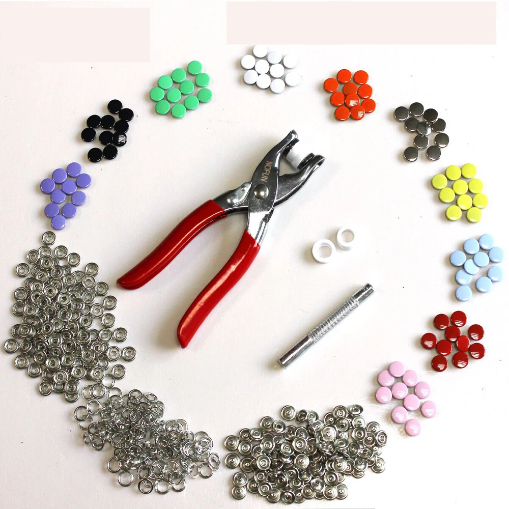 

children clothes sewing snap button with tool set 100sets button 10colors