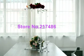 

new acrylic Candle Holders Stand Flowers Vase Candlestick Road Lead Candelabra Centre Pieces Wedding Deco