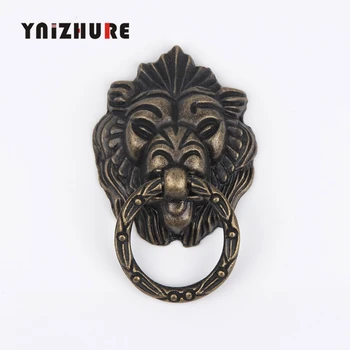 

10pcs New Furniture Handles Beast for Lion Head Antique Alloy Handle Wardrobe Drawer Door Pull Retro Decoration