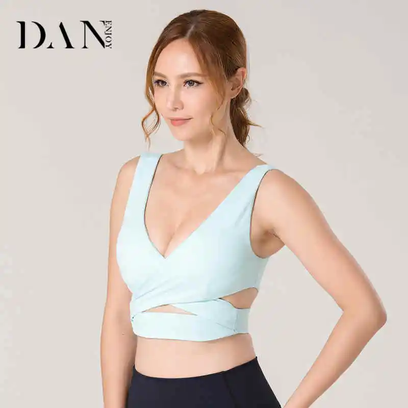 DANENJOY/женские удобные топы для занятий йогой бега фитнеса ударопрочного