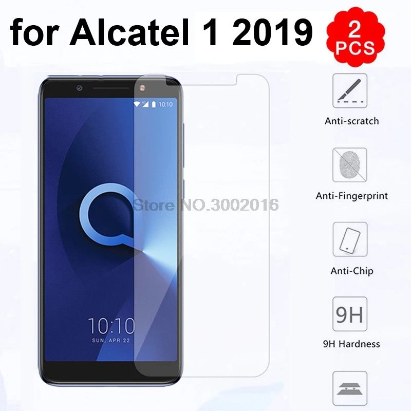

2 шт закаленное стекло для Alcatel 1 2019 5,0 "Устойчивая к царапинам Защитная пленка для мобильного телефона Mobiel для Alcatel 1 2019 Защитная пленка для экрана