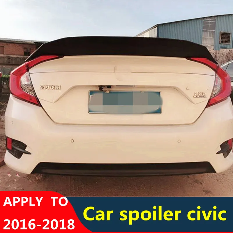 For Honda Civic Car Spoiler Car Fixed Wing Abs Material Rear Spoiler