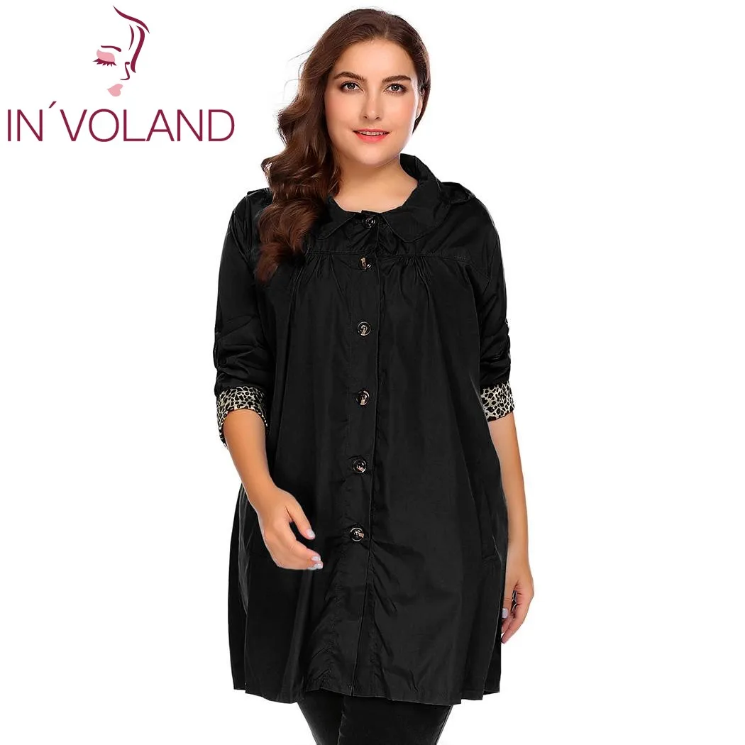Buy IN'VOLAND Large Size XL 5XL Women Rain Coat Jacket