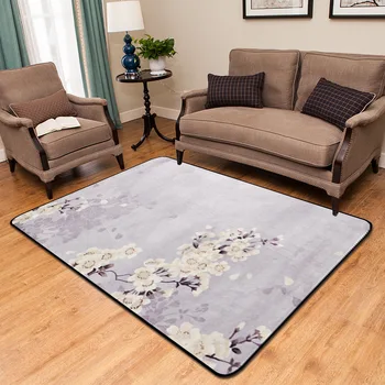 

Chinese-style Printed Plum Carpet Bedroom Living Room Bedroom Bay Window Casual Home Blanket Non-slip Carpet