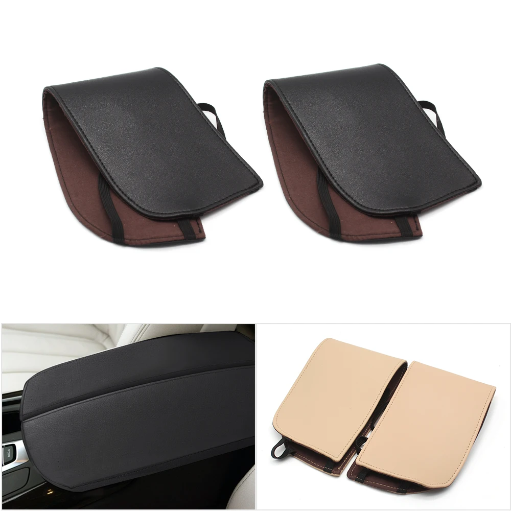 Center Console Armrest Pad Microfiber Leather Protection Trim Cover for