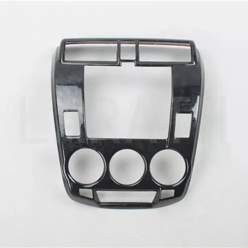 Для Honda City 2008-2012 углеродное волокно автомобиля передняя отделка консоли компакт-дисков Панель Управление кондиционер, переключатель для обрезки