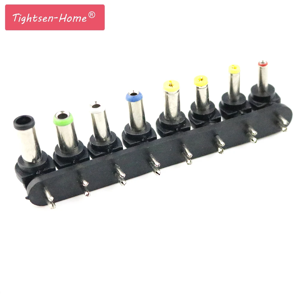 

8pcs/Set Universal AC DC Power to 2Pin Plug Charger Tip AC DC 8 Plug Power Adapter for use Laptop Notebook PC High Quality NEW