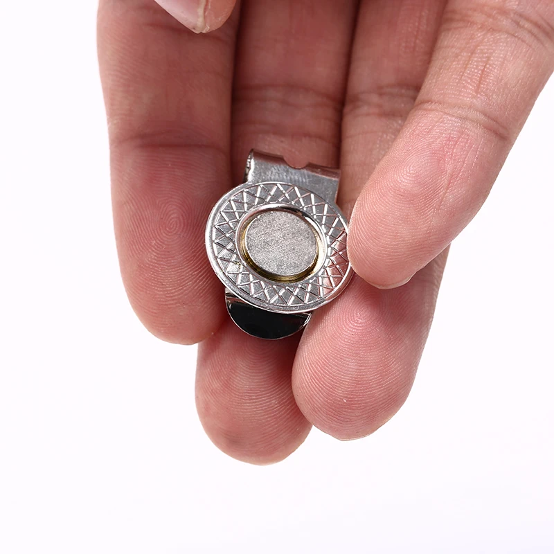 

Golf Cap Clip Marker Golf Ball Aiming Marker Alloy Professional Golf Training Kits Magnet Clip Chrome Coating