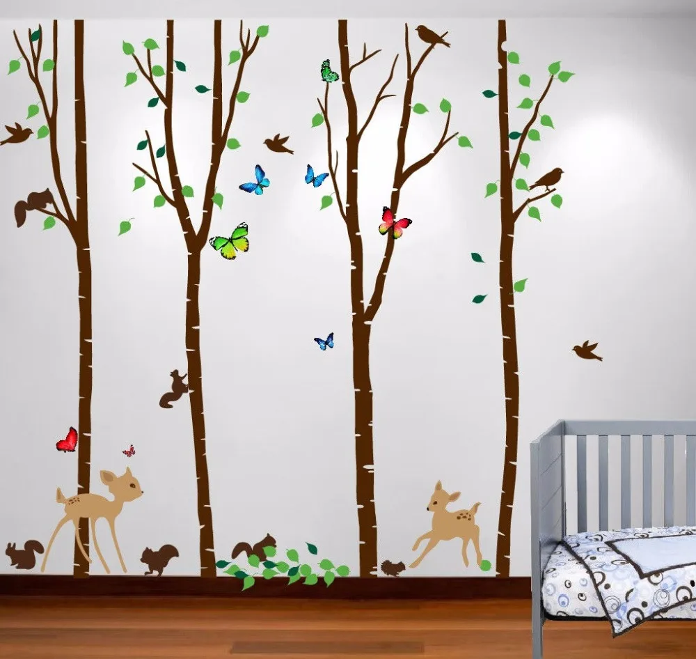 Compare Prices On Squirrel Wall Decal Online Shoppingbuy Low - New Names Birch Tree Forest Set Large Wall Decal Deer Birds Bambisquirrels Butterflies Hin compare prices on squirrel wall decal online shoppingbuy low - new names birch tree forest set large wall decal deer birds bambisquirrels butterflies hin