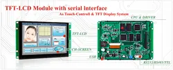 RS232 последовательный интерфейс дисплей модуль 5,0 "TFT lcd сенсорный экран