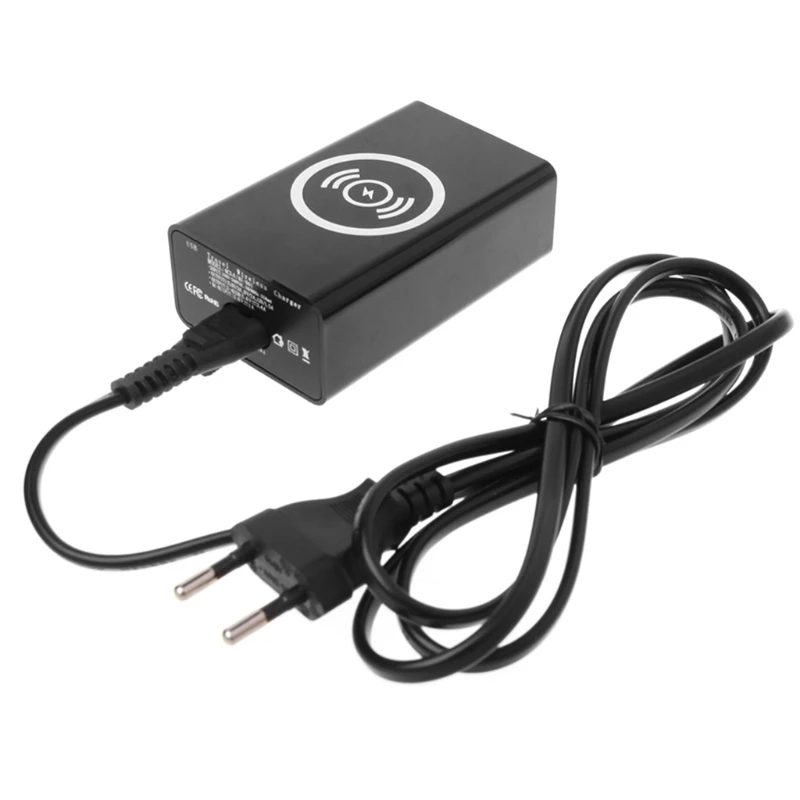 Qi беспроводной зарядный блок с 4 usb-портами зарядное устройство для iphone Huawei Xiaomi HTC - Тип штекера: Европейский Союз (ЕС)