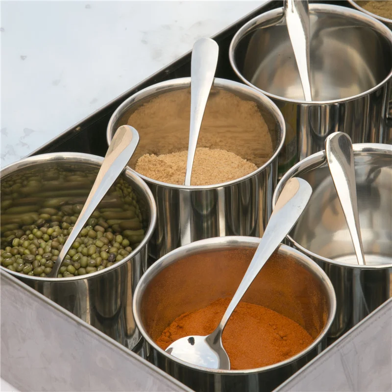 

bbq tools Barbecue stove accessories quality stainless steel flavor cup cylinder spices pots to send spoon