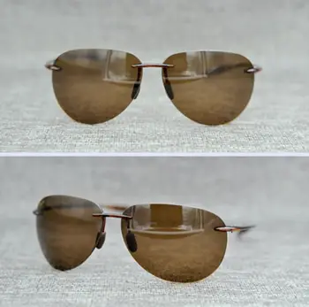 

LKK Men's classic fashion rimless comfortable ultralight sunglasses TR90 sports glasses sunglasses