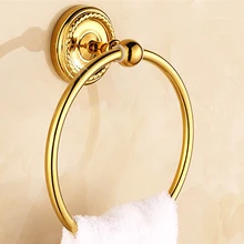 L15956-роскошный золотой цвет 3 модели латунное кольцо для полотенец в ванную