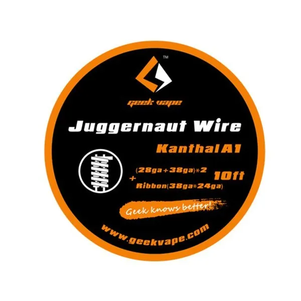 

original Geekvape Juggernaut wire {(28ga+38ga)*2+Ribbon(38ga*24ga)*3m} for e cig tank atomizer RDTA RTA RDA easy to wick DIY