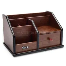 Многофункциональные офисные принадлежности, настольная коробка для хранения, Высококачественная винтажная деревянная подставка для ручек, креативная мода, подарок подставка для ручек
