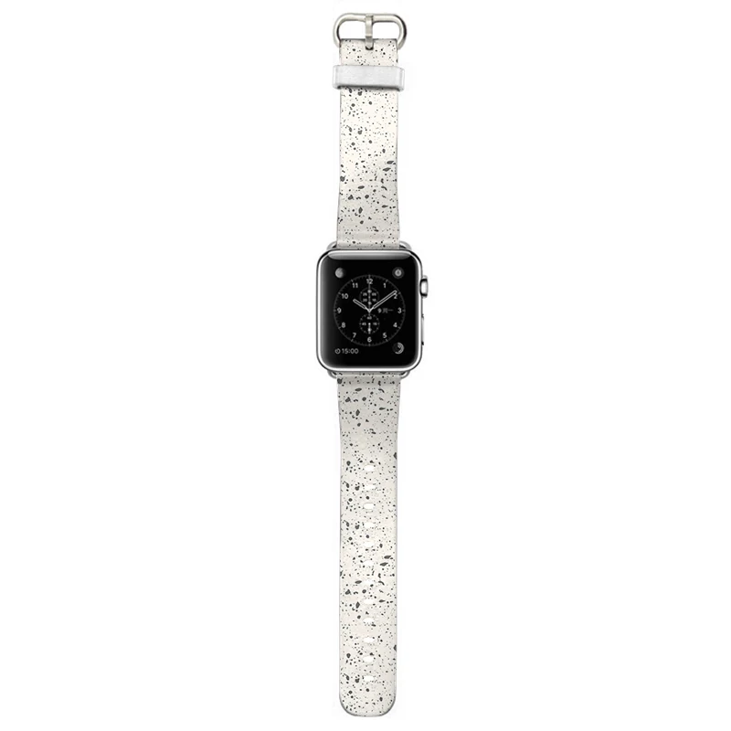 Модные брендовые часы из телячьей кожи 38/40/42/44для Apple Watch для женщин Iwatch ремешок для часов браслеты для пояса белый - Цвет ремешка: point